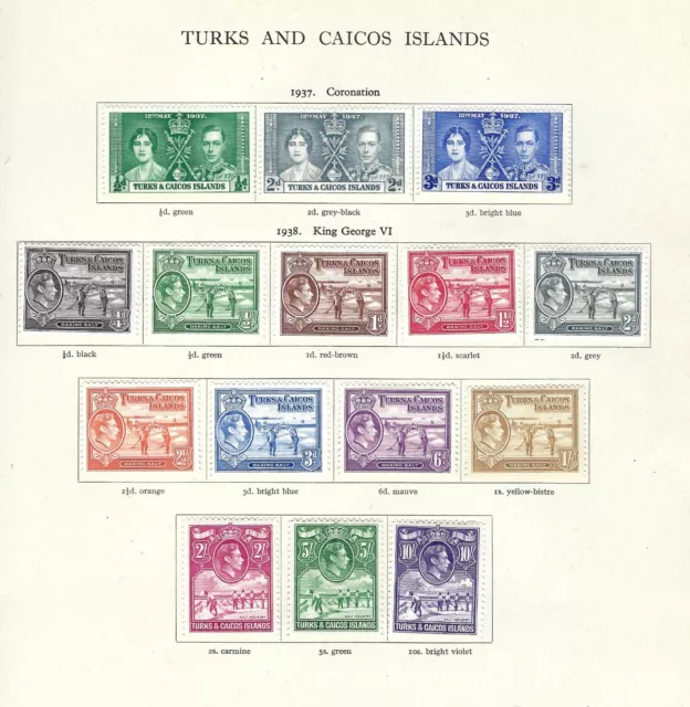 Turks & Caicos Islands KGVI complete