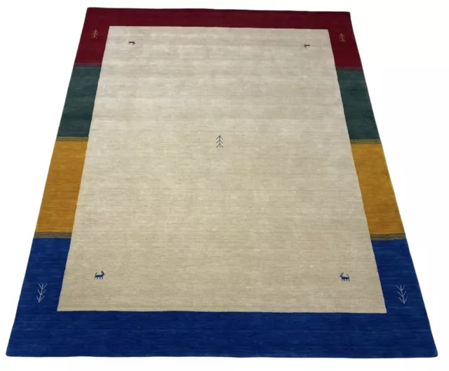 Orientteppich Gabbeh Handgewebt Teppich 100% Wolle Handloom Brücke Fussmatten