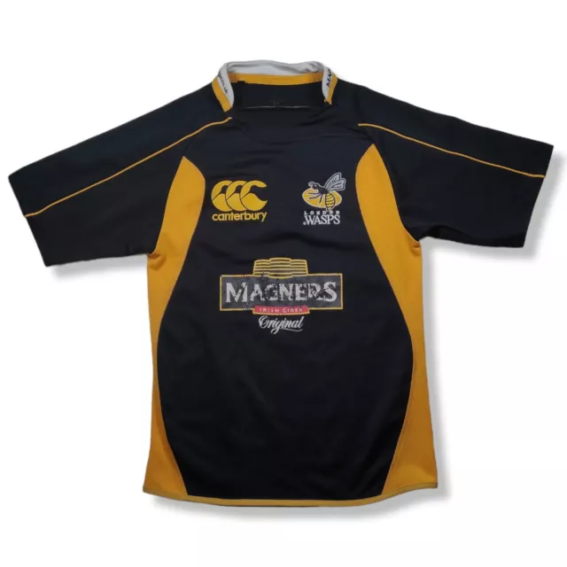 LONDON WASPS Rugby Shirt Men's Small CANTERBURY 2007/2008 07/08 Black Magners