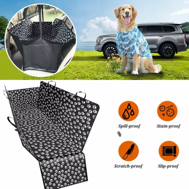 Pet Car Rear Back Seat Cover Dog Cat Protector Waterproof Hammock Mat Nonslip UK