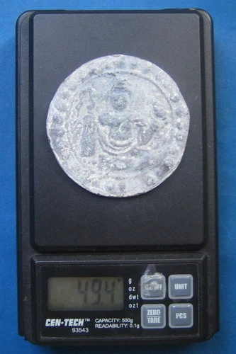 18th circa.--SOUTHEAST ASIA--ANCIENT COIN---SITTING DEITY--50 mm. 3