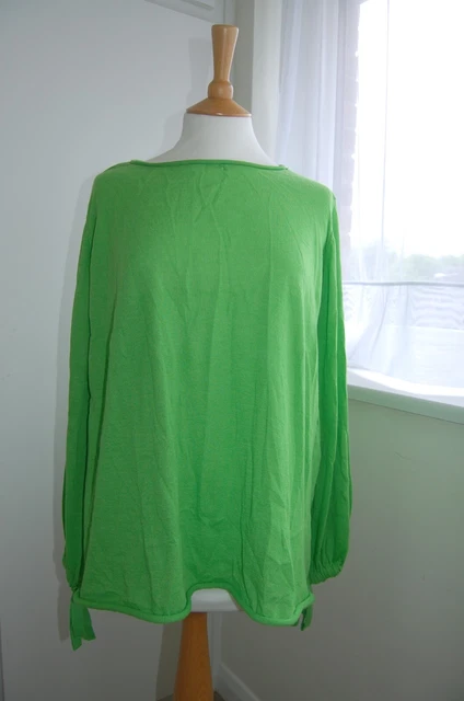 ZARA LIME GREEN thin knit oversized jumper size S L small hole repaired 4.99 PicClick UK