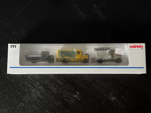 Marklin 1889 HO  Scale Old Timer Delivery Truck Set of 3 Made in Germany