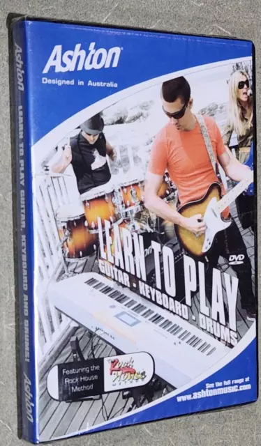 Ashton - Learn To Play  Guitar Keyboard Drums -  Dvd New Sealed