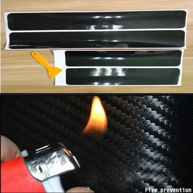 Stickers Carbon Fiber Car Door Sill Protector Scuff Plate Trim Parts Accessories