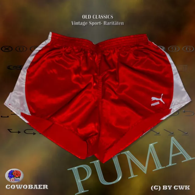 Neu Puma VINTAGE Glanz Sporthose D8 L/XL – Running Sprinter Shorts Sammlerstück