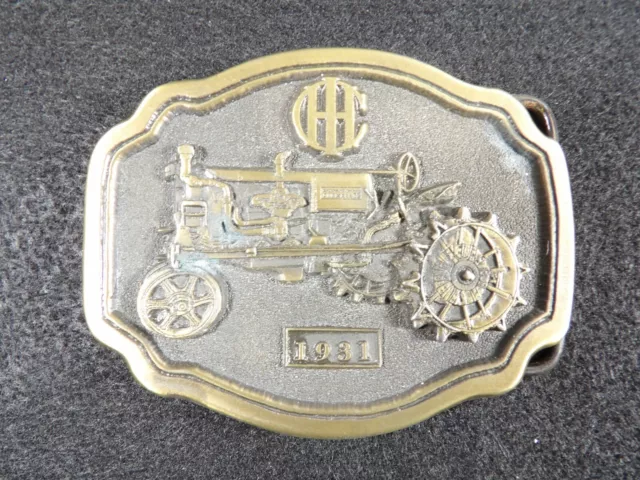 1931 Farmall IH F30 Tractor Brass Belt Buckle Spec Cast Limited Edition 250 Made