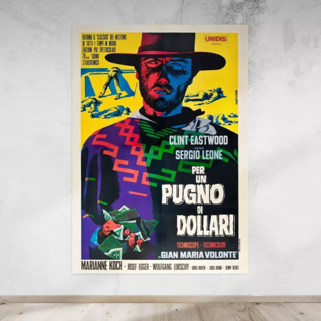 Poster Per un Pugno di Dollari - Sergio Leone C. Eastwood - Stampa Alta Qualità