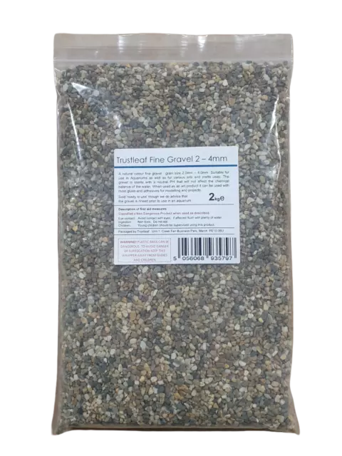 Trustleaf Natural Colour Fine Gravel - 2-4mm Grain - 2kg Bag