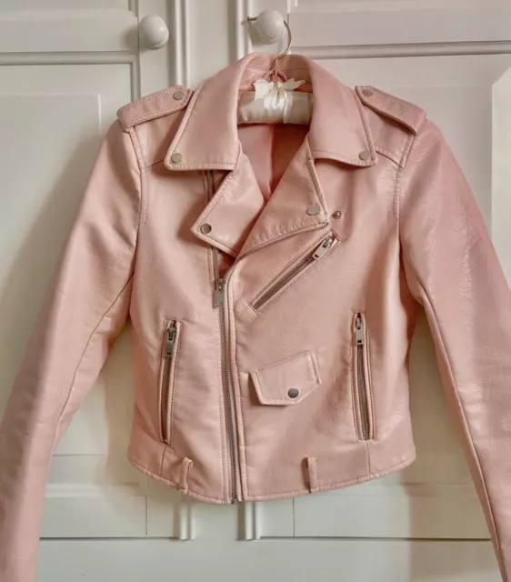 VESTE EN FAUX cuir rose Zara taille 6 EUR 26 07 PicClick FR