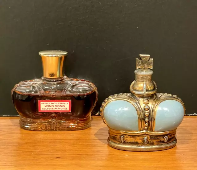 2 Vintage Perfumes From Prince Matchabelli, "Wind Song And Beloved" 1 Fl Oz.30Ml