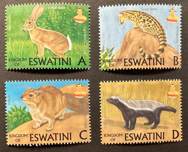 Swasiland 2018: Satz von vier Briefmarken "Small Mammals", ** MNH