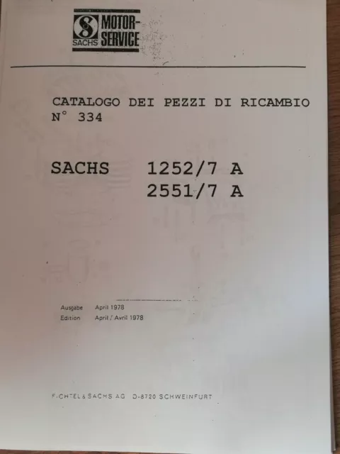 Sachs 125/250 7V - Catalogo dei pezzi di ricambio