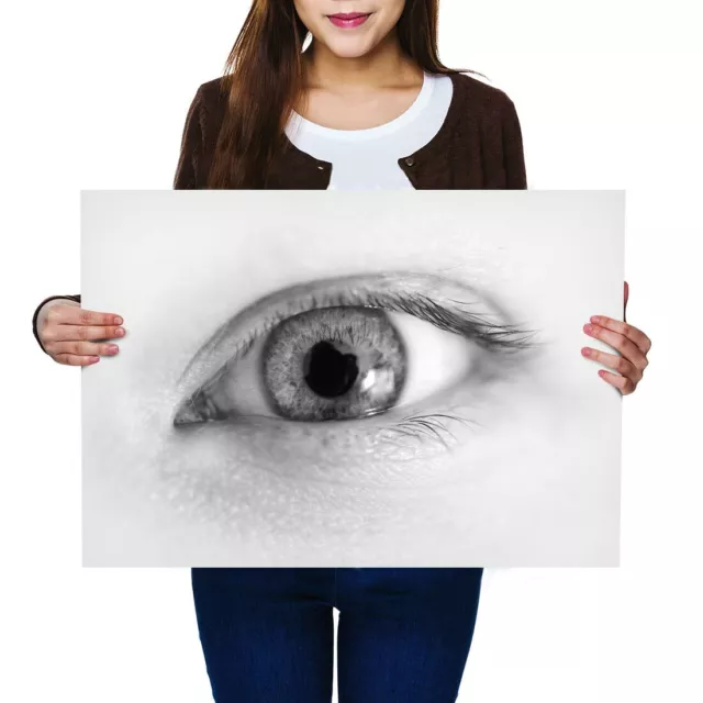 A2 - Blue Eye Close Up Opticians Face Poster 59.4X42cm280gsm(bw) #42864