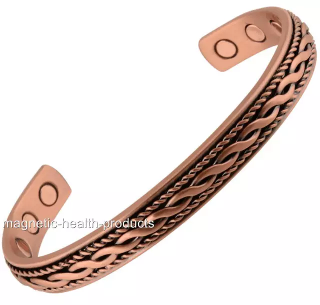 Mens Ladies Copper Magnetic Healing Bangle Bracelet Arthritis Pain Relief 150