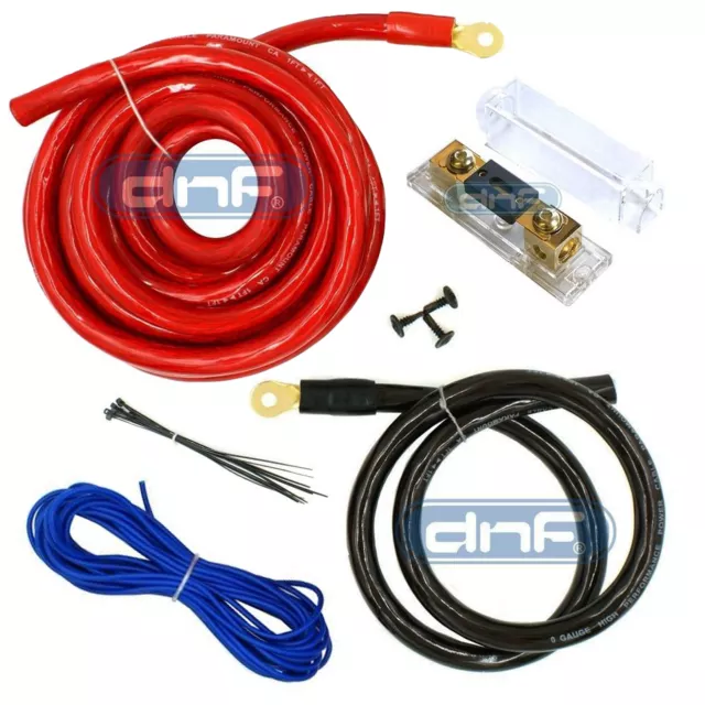 0 Gauge Amp Kit Amplifier Install Wiring Power Only 0 Ga Wire 6000W