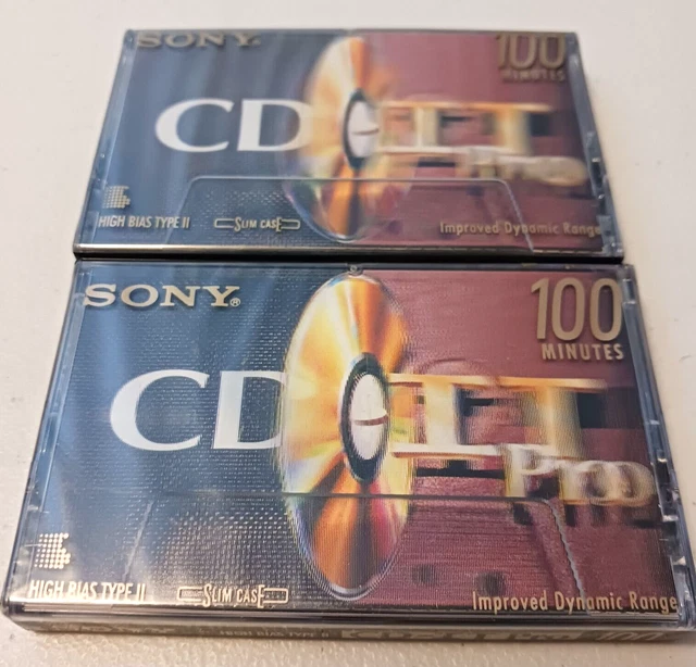 Lot of 2 - Sony CD-IT Pro 100 Minute Audio Cassette Tape New Sealed