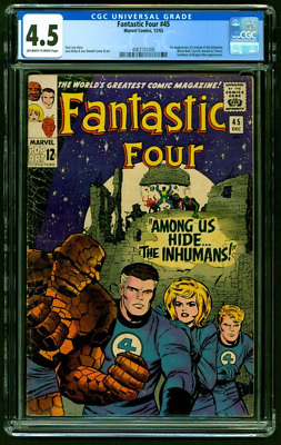 Fantastic Four #45 CGC 4.5 KEY 1st Appearance of Lockjaw and The Inhumans 1965