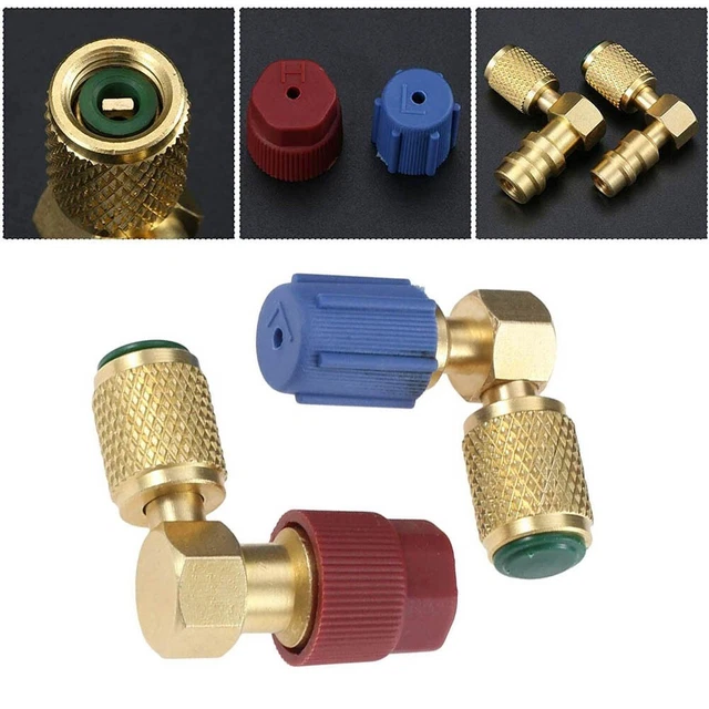 Mokernali Té D'accès à Coupleur Rapide, Adaptateur en T, Adaptateur Professionnel Laiton, avec vanne et raccord Rapide en Laiton 1/4 SAE, Adaptateur de té pour Fluide Frigorigène, pour R22 R12 R134 Mokernali Té D'accès à Coupleur Rapide, Adaptateur en T, Adaptateur Professionnel Laiton, avec vanne et raccord Rapide en Laiton 1/4 SAE, Adaptateur de té pour Fluide Frigorigène, pour R22 R12 R134