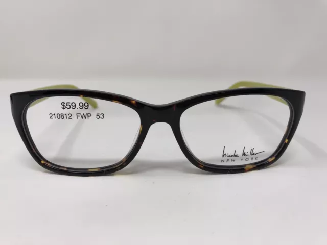 Nicole Miller New York Eyeglasses Frame BALANCHINE C01 53-15-138 Tortoise V441