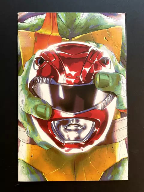 MMPR/TMNT #1 Michelangelo Red Helmet Variant, NM-, Boom!/IDW 2019