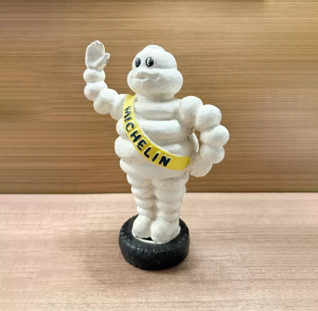 Vintage Michelin Tire Man Cast Iron Figure Statue Advertising Display Money Coi