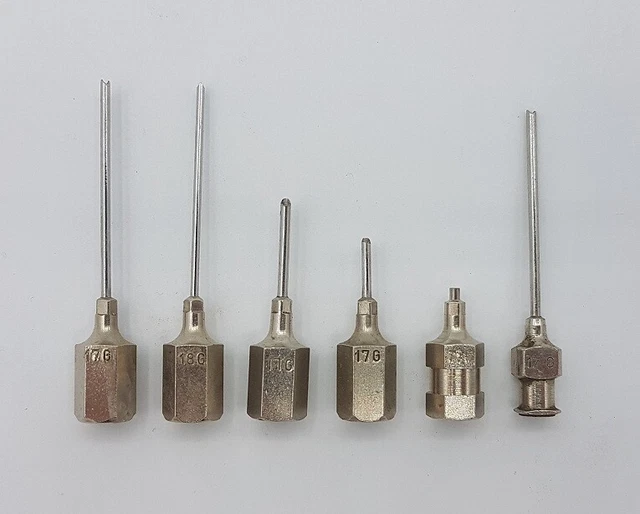 Aghi dosatori 18G 17G acciaio inox siringa adesiva punte degli aghi dispensing punta adesiva
