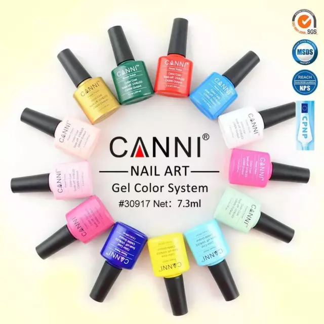 Nail Gel Polish Colours CANNI®  Base Top Varnish Soak Off UV LED Colour 7.5ml UK 2