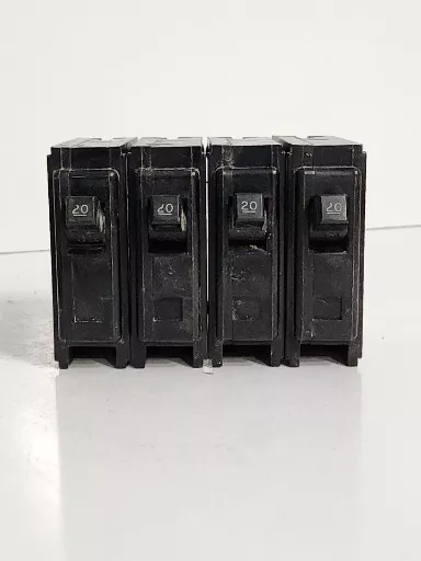 Lot of 4 Westinghouse BA1020 Circuit Breaker 20 Amp 1 Pole 120/240 Volt Type BA