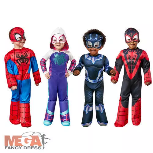 Official Spidey & Friends Toddler Halloween Fancy Dress Costume Kids Boys Girls