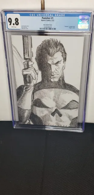 Cgc 9.8 Punisher #1 Alex Ross 1:200 Timeless Virgin Sketch B&W Variant