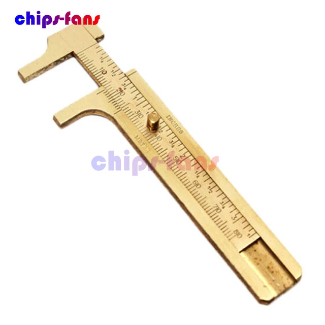80mm Scale Ruler 80MM BRASS VERNIER CALIPER Ruler Gauge Jeweller Measuring Tool Double ...