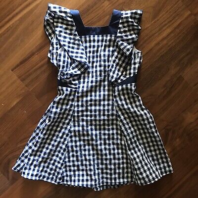 Kid’s Harper Canyon Navy & White Gingham Youth Girl’s dress Size 6