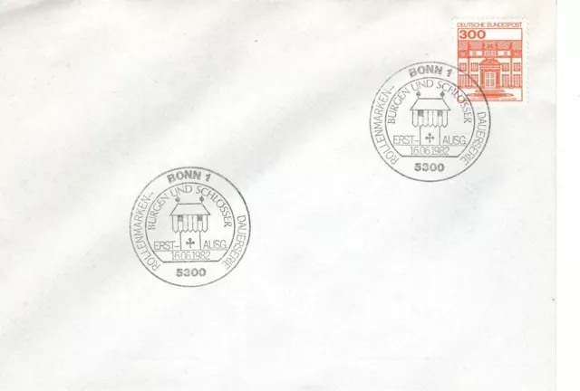 FDC Bund 1142 - 1143 Burgen und Schlösser Stempel Bonn 1982