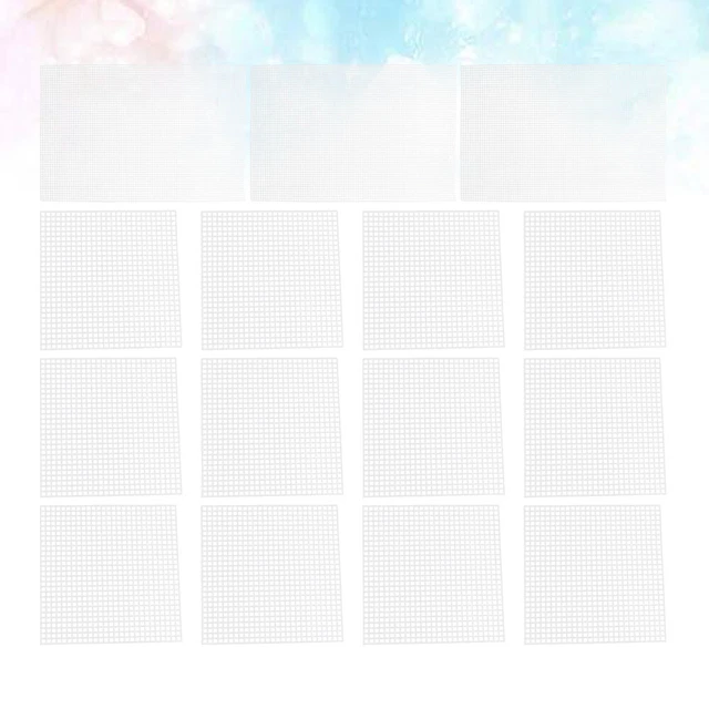 1 juego de accesorios de herramientas de bordado de lámina de plástico blanco