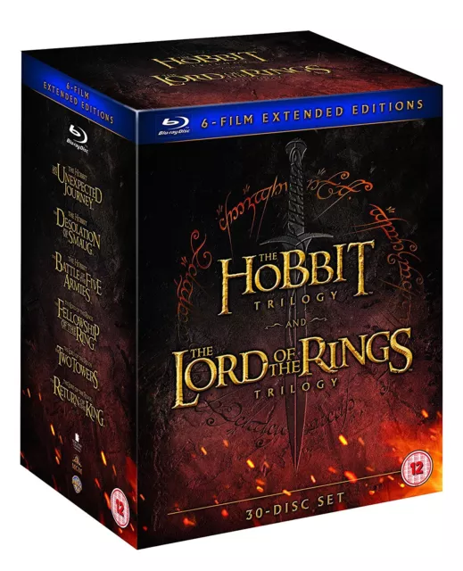 Middle Earth - Six Film Collection Extended Edition Blu-ray Hobbit Lord of Rings