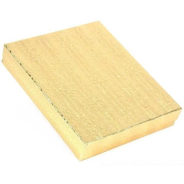 Gold Cotton Filled Jewelry Display Gift Box 6 1/8" x 5 1/8"