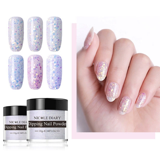 Trempage Ongle Poudre Miroir Effet Paillettes Dust Manucure Outil Naturel S ,