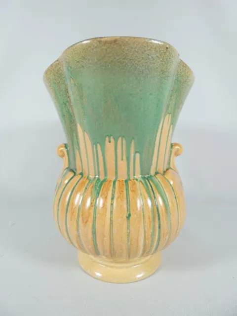 Antique Art Deco Crown Devon Drip Glaze Flower Vase Urn Pot Pottery Vintage