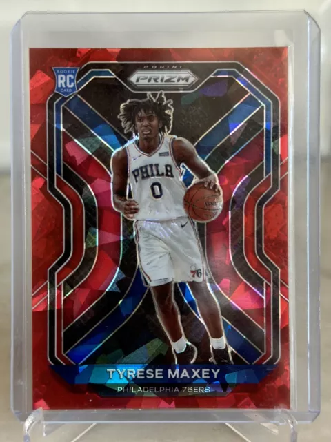 2020-21 Panini Prizm Tyrese Maxey Silver Rookie Holo! RC #256 Philadelphia 76ers