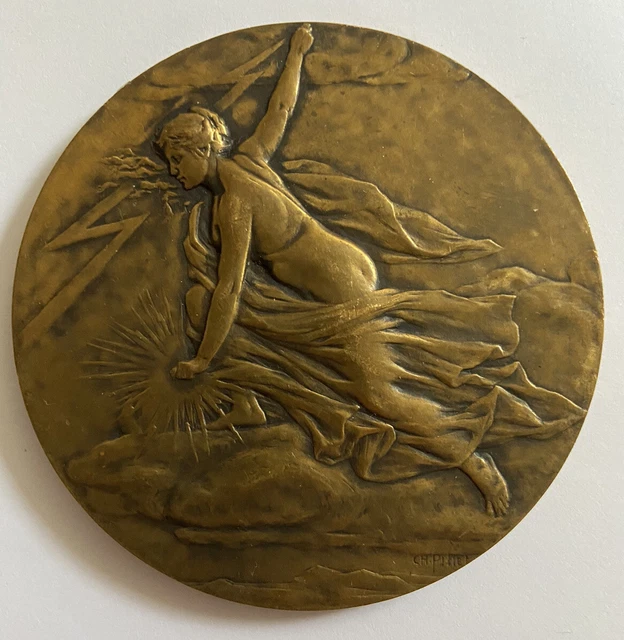 Medaille En Bronze Par Pillet : Syndicat De La Construction Electrique @ Medal
