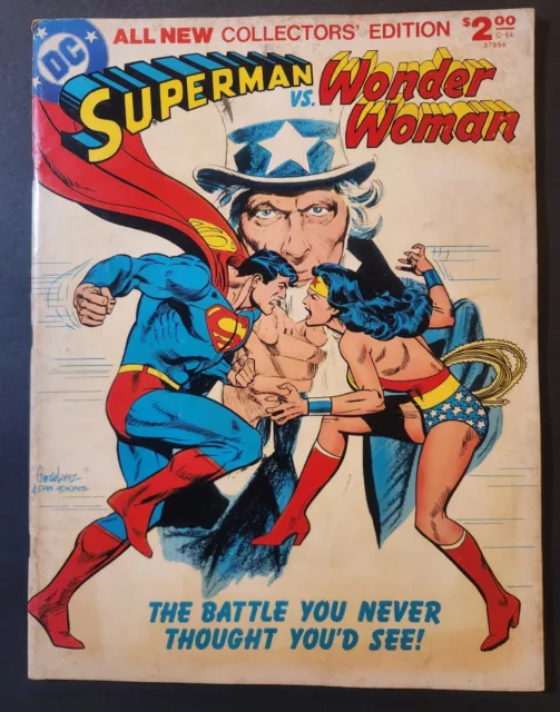 Dc Collectors Edition #C-54 Superman Vs Wonder Woman  1978 Treasury Sized Vg-