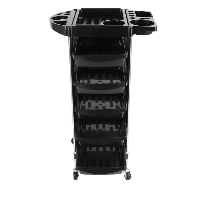 Carro de herramientas de tatuaje de 5 capas carro de salón 7 cm bandeja de profundidad rodillo universal