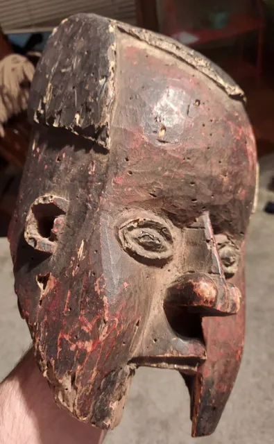 Kuba Helmet- Very Old Congo Mask- Possibly Early Bwoom-Unique, Rare African Art