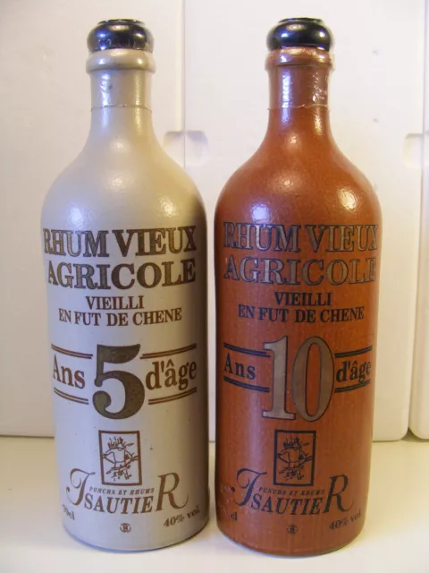 2 Rhums Vintage Vieux Agricole Isautier 5 & 10 Ans D'age