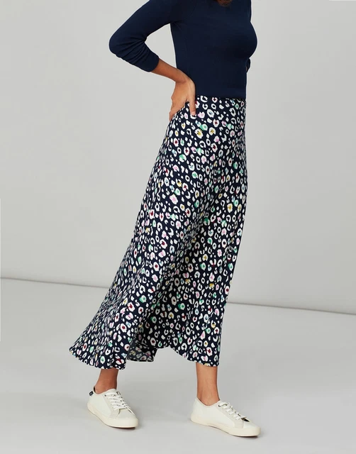 Joules blue coletta bias cut skirt hotsell