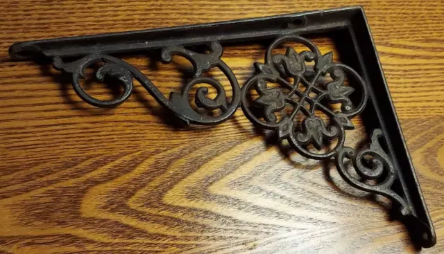 Antique Victorian Cast Iron Shelf Bracket 6.875" By 4.875"