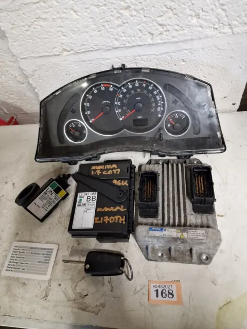 Vauxhall Meriva Mk1 1.7 Cdti Diesel Z17Dth Manual Ecu Kit 898074 & Car Pass 168