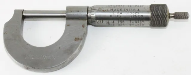 Goodelll-Pratt-Micrometer-0-1010" within 0.0000-8ths-32nds-4.8 Inches in Length