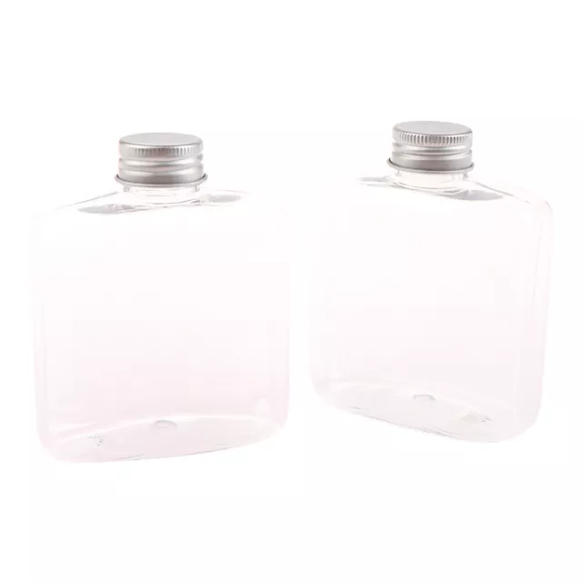 5Pcs 260ml Plastic Bottles Drinks Containers Transparent Water Bottles With LiFE